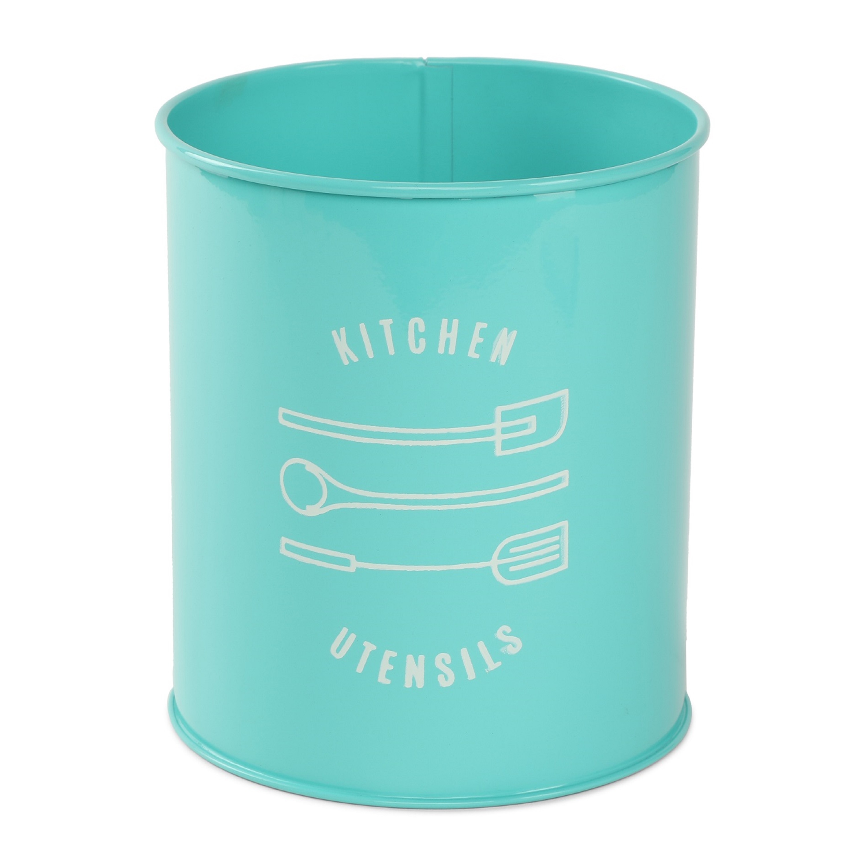 Dudki Powder Coated Kitchen Cutlery Holder for Spoon and Fork Organiser for Dining Table (Aqua)