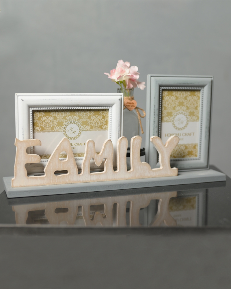 Order Happiness | White Colour Wooden Family Photo Frame (Combo Offer)