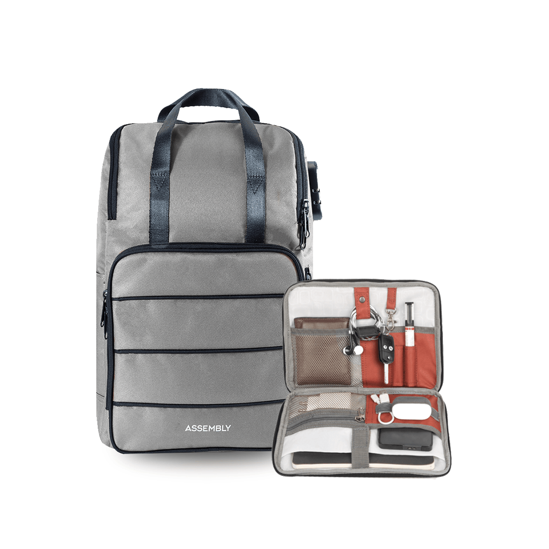 Assembly | Laptop Backpack and Tech Kit - Grey