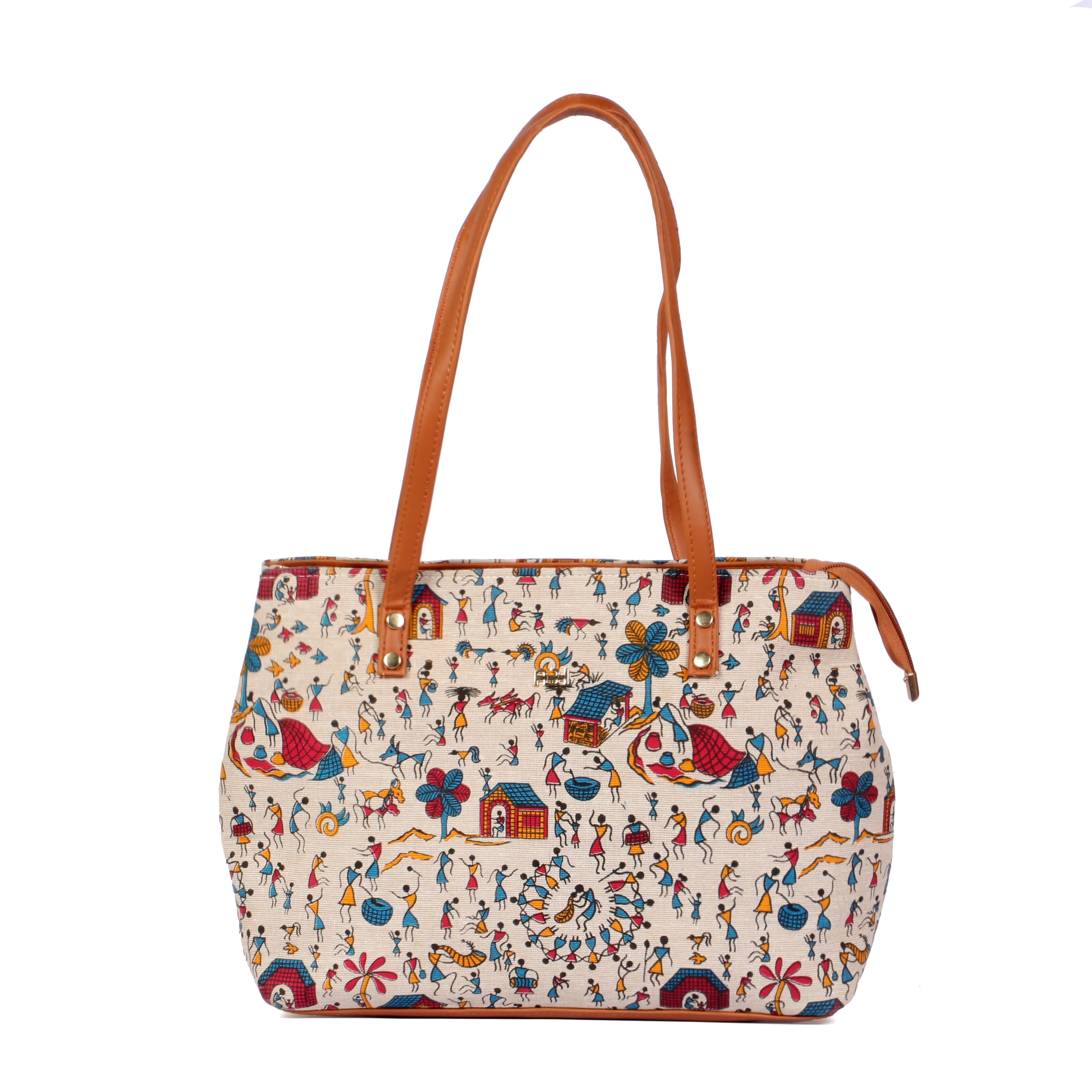 EMM | Lely's Warli Printed Leather Hand Bag For Women