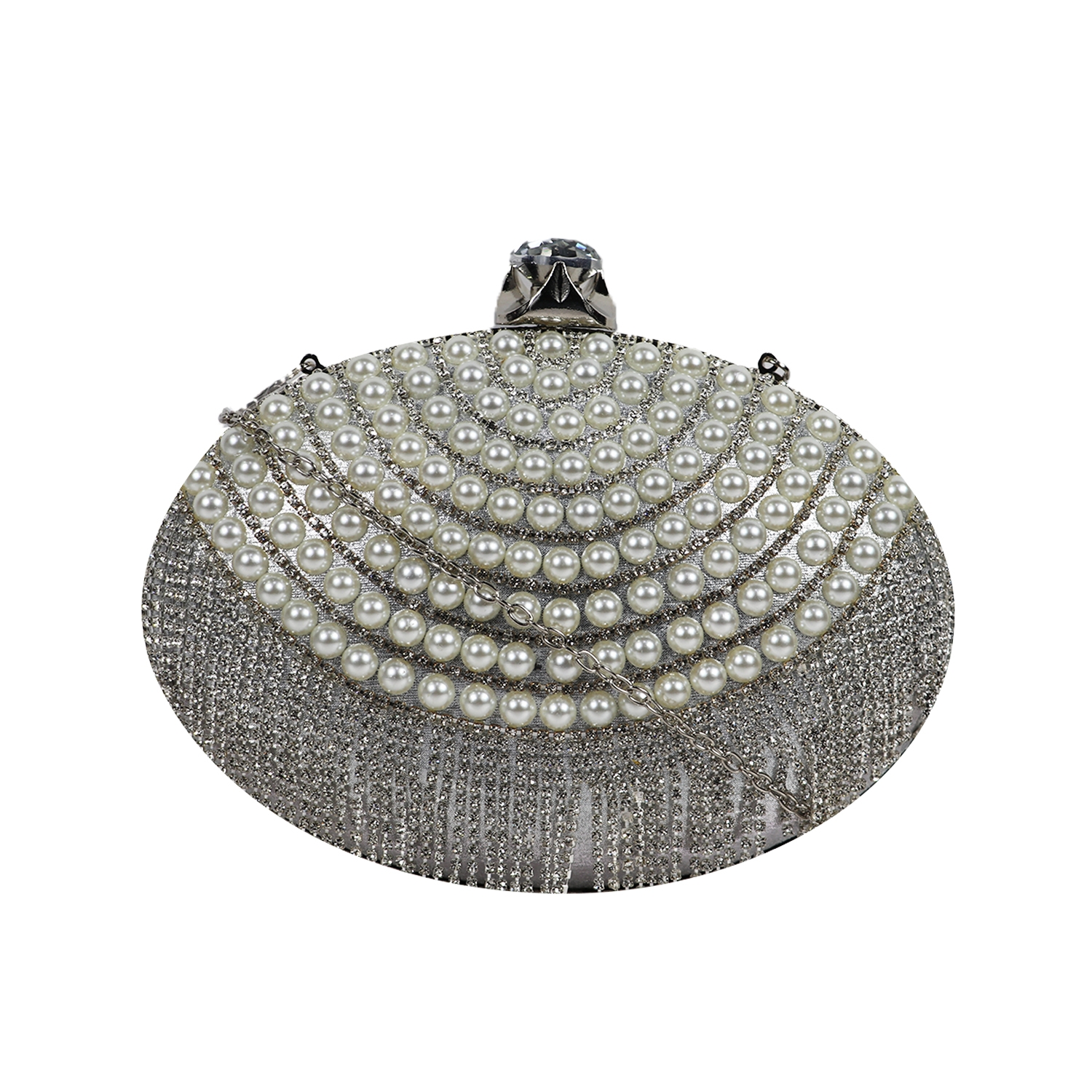 EMM | Pearl Design Traditional Clutch for Wedding with Chain & Handle
