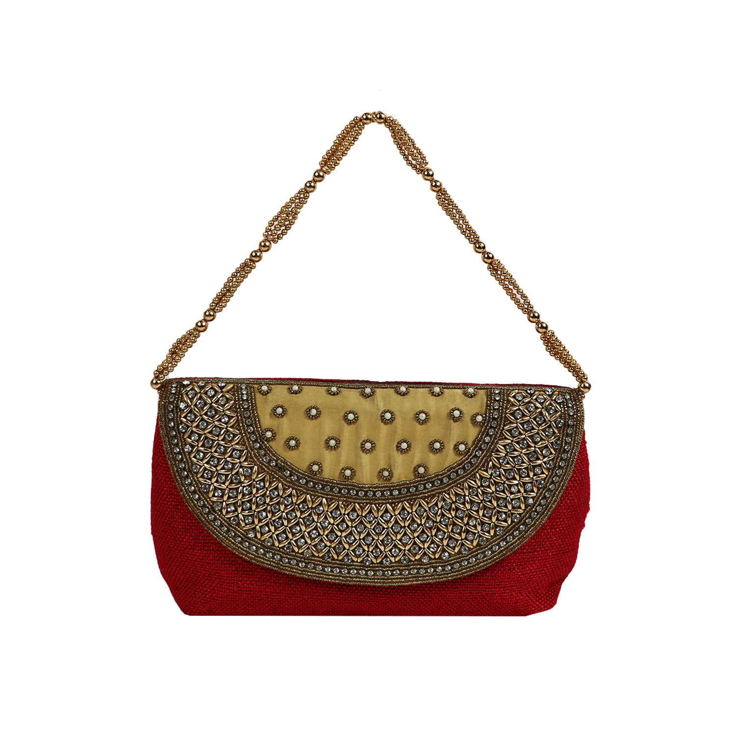 EMM | Red Ethnic Textured Handheld Bag