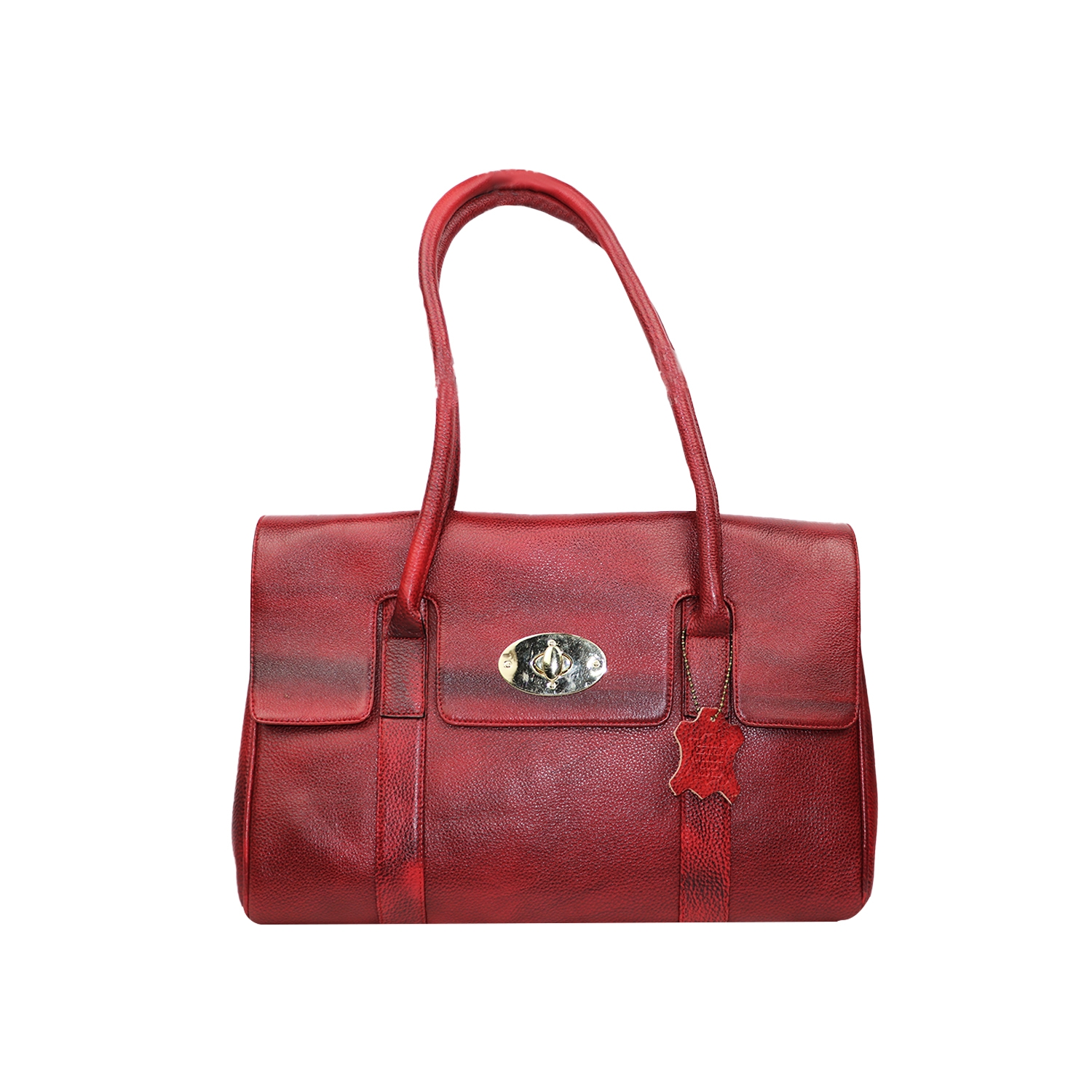 Leather Cherry Red Women Handbags