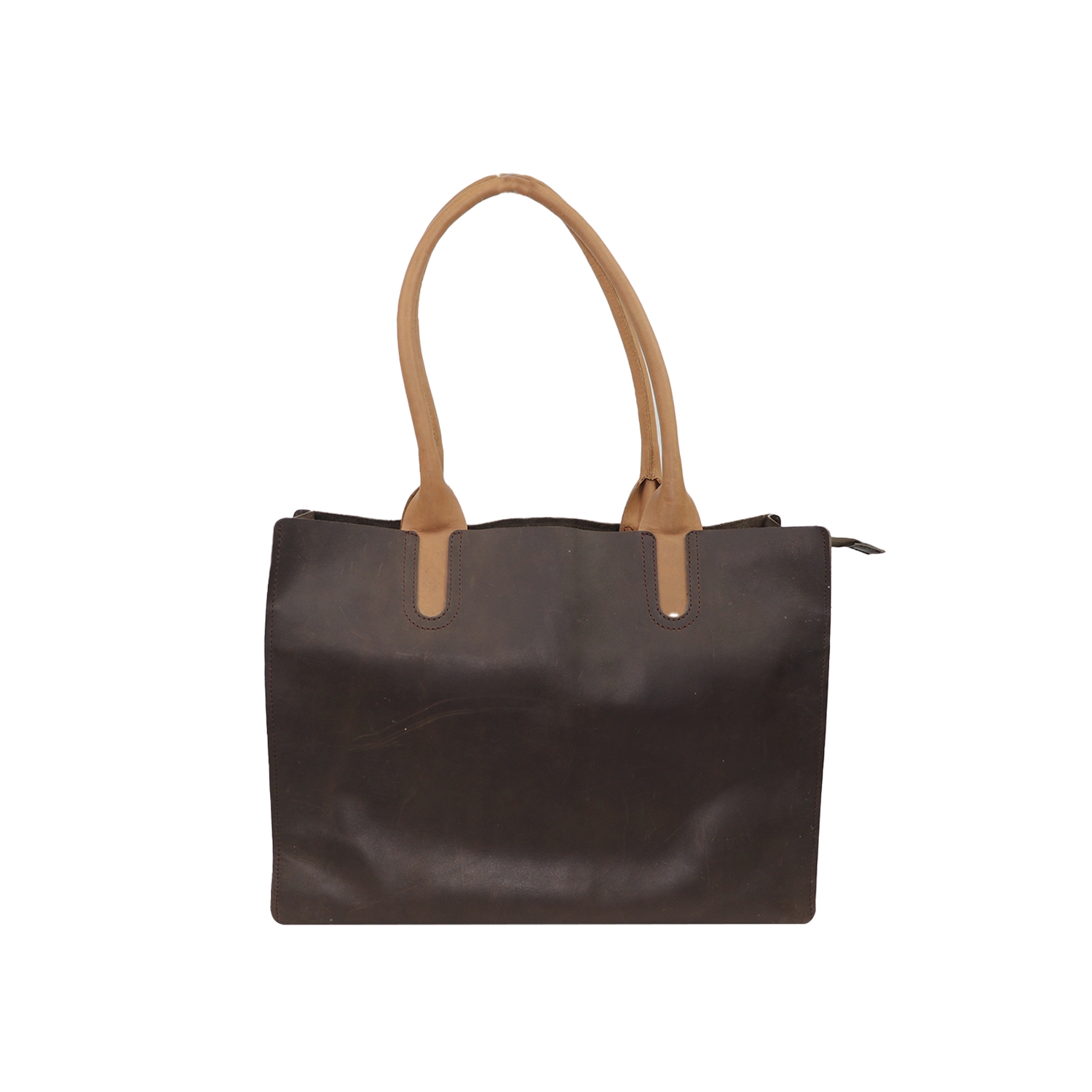 EMM | Tote Bag with Leather Shoulder Straps - Black