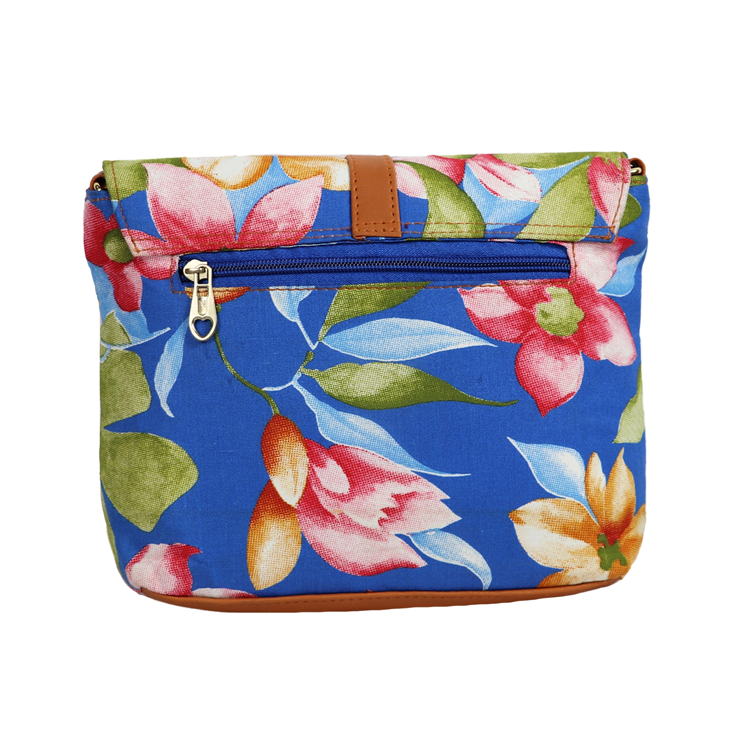 EMM | Women's Flower Print Design Embellished Sling Bag |Blue
 2
