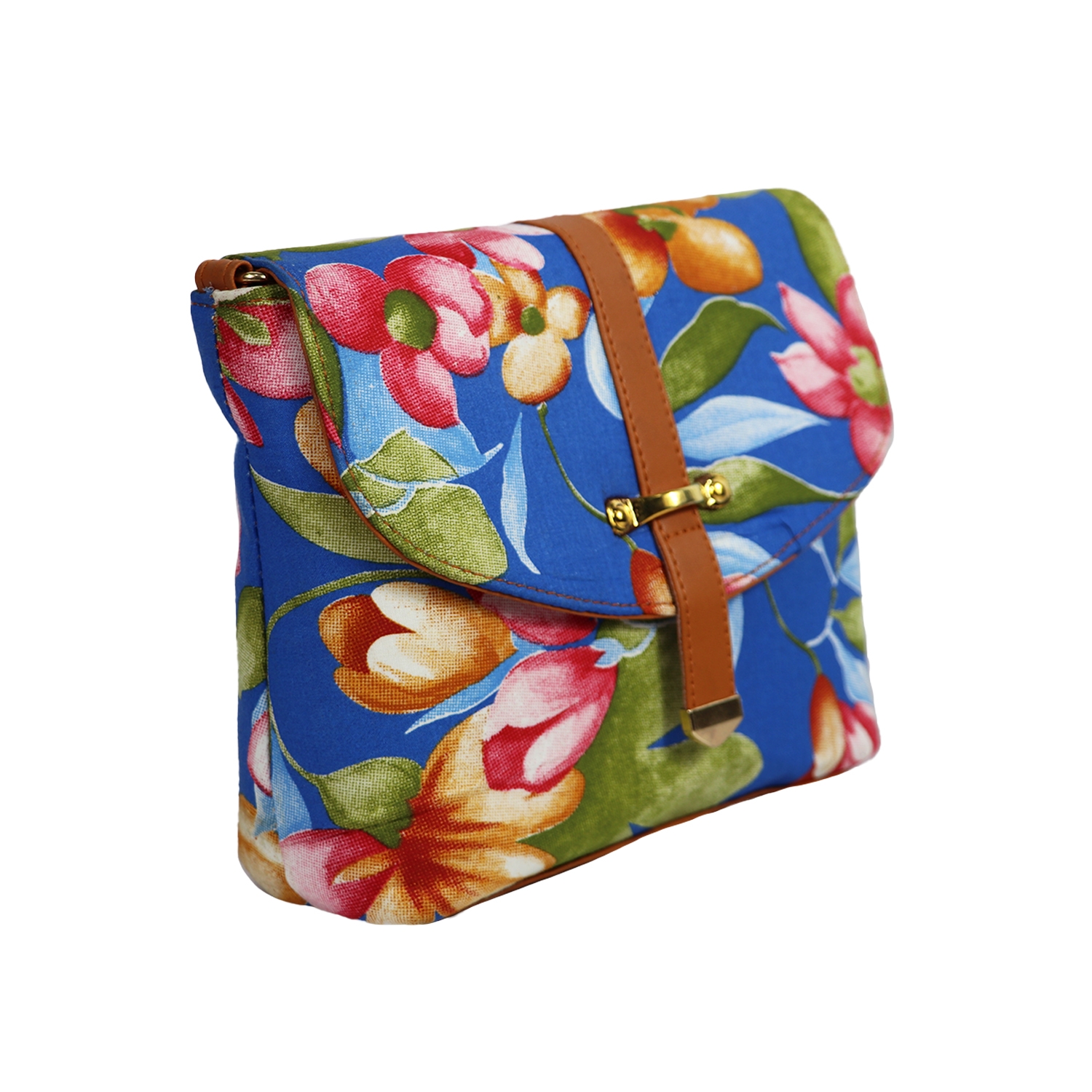 EMM | Women's Flower Print Design Embellished Sling Bag |Blue
 3
