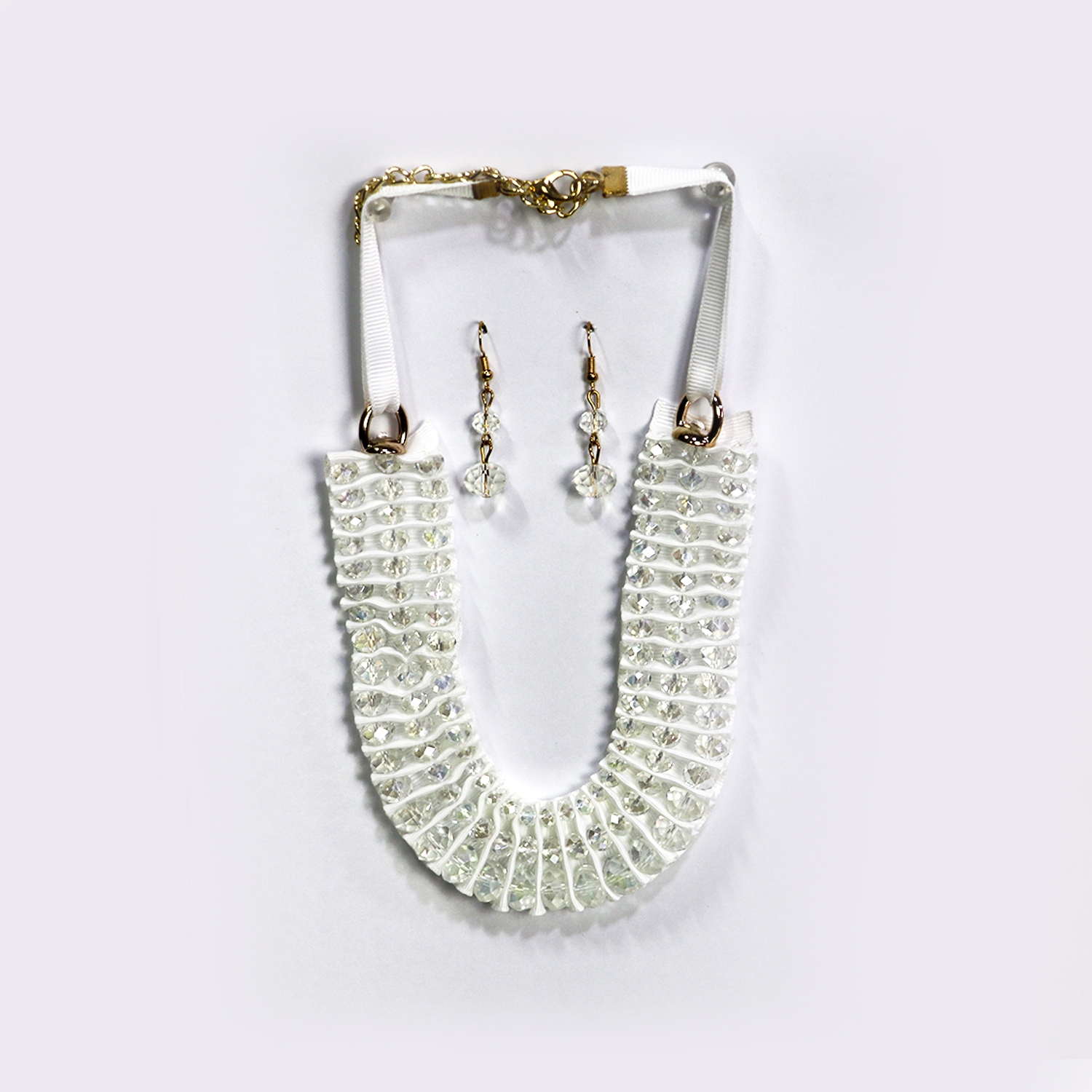 EMM | EMM's Pearl Studded White Necklace Set For Women And Girls