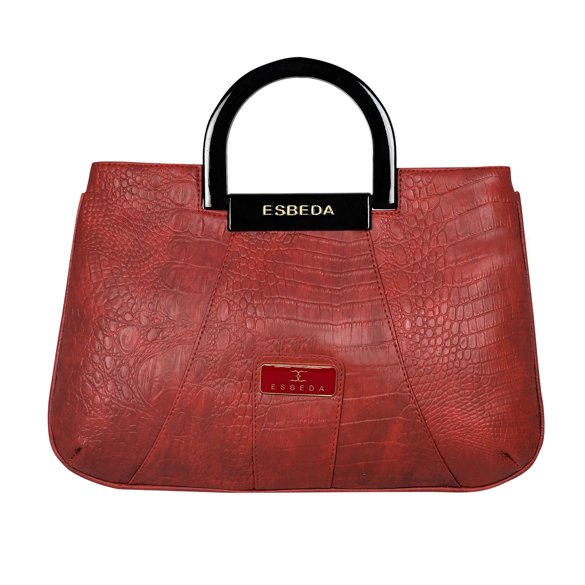 ESBEDA | ESBEDA Blood Red Colour Croco Acrylic Handle handbag For Womens