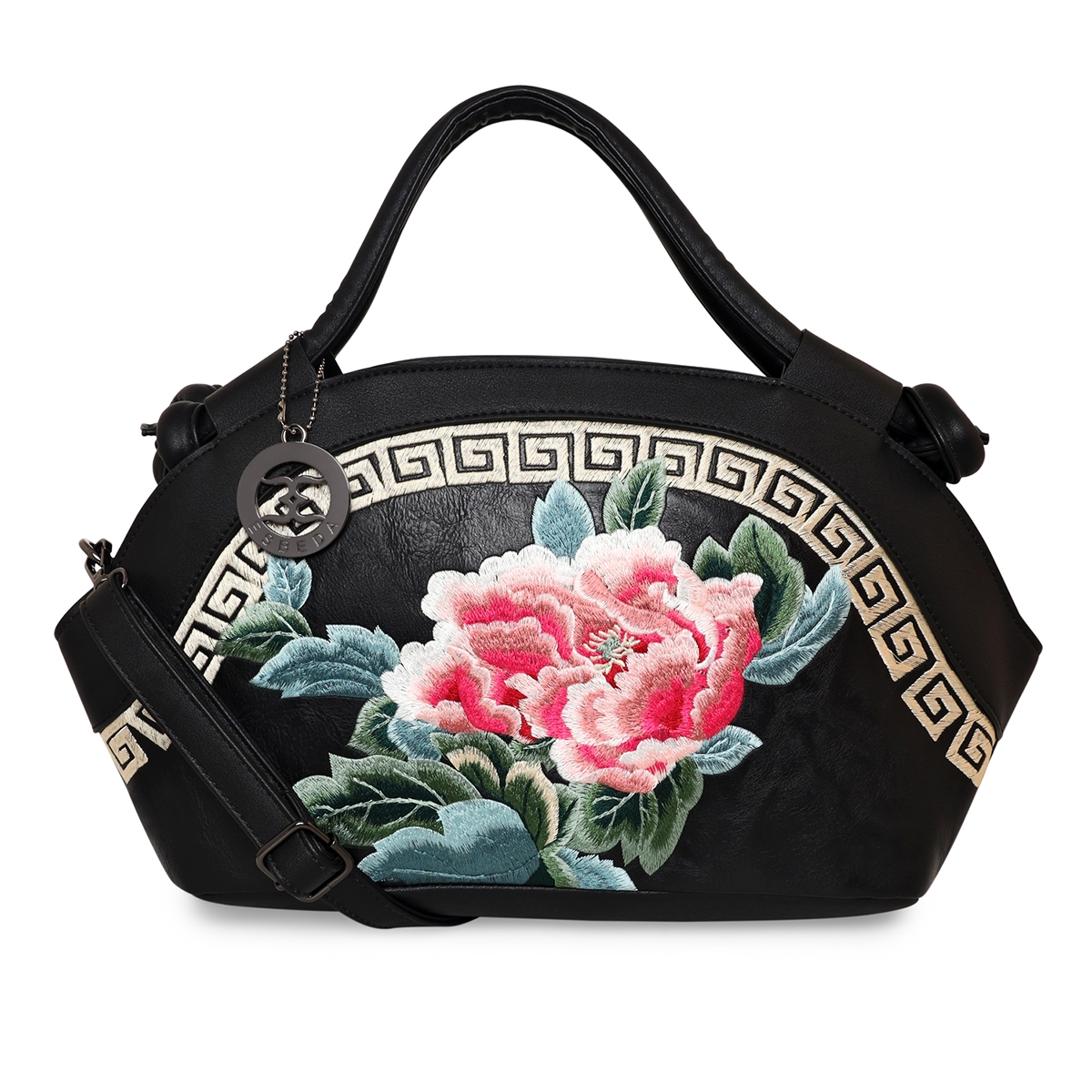 ESBEDA | ESBEDA Black Color Floral Embroidery Handbag Embroidery  Pattern for Women