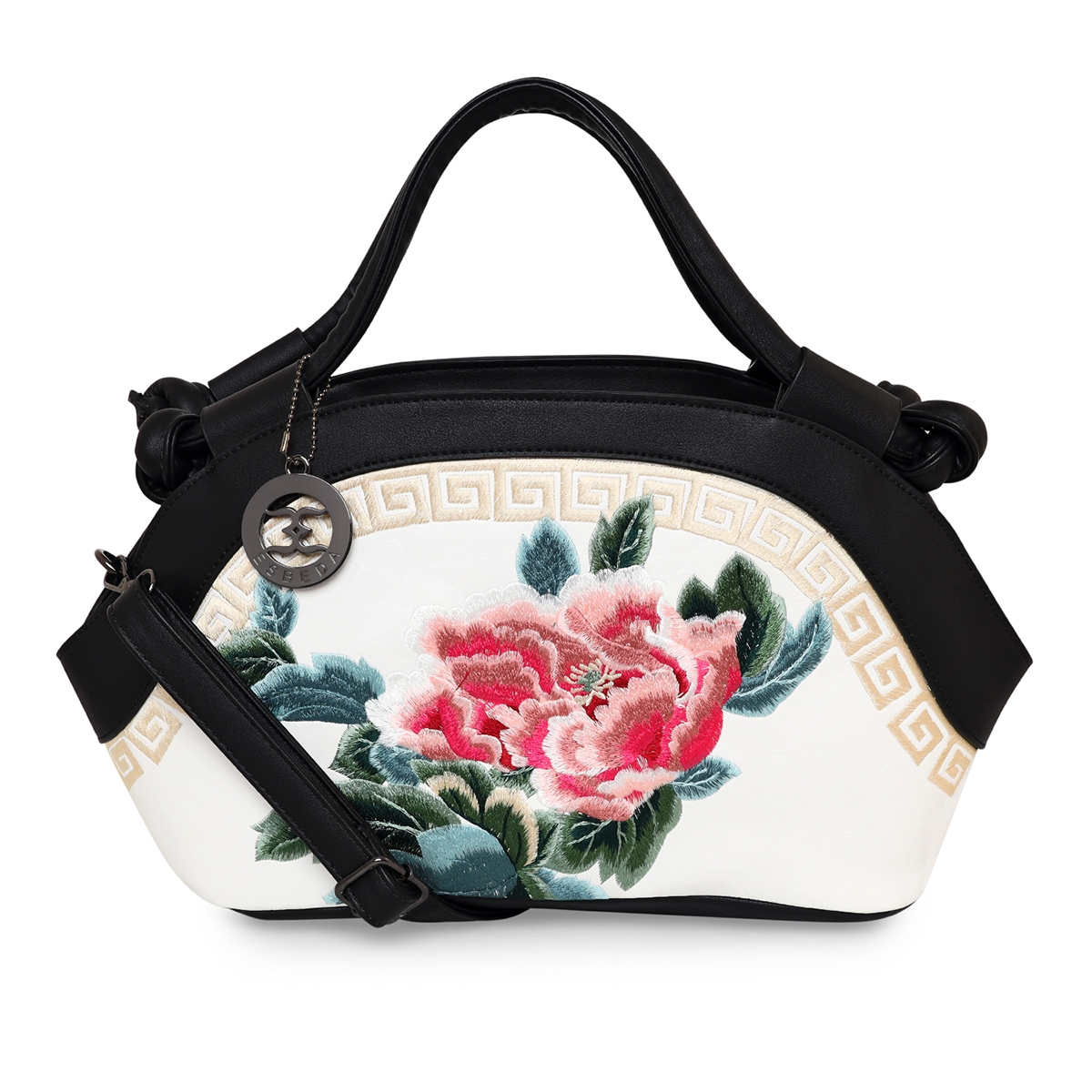 ESBEDA | ESBEDA White Color Floral Embroidery Handbag Embroidery  Pattern for Women
