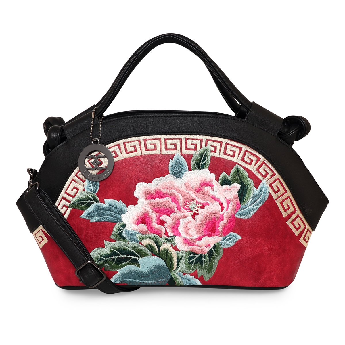 ESBEDA | ESBEDA Red Color Floral Embroidery Handbag Embroidery  Pattern for Women