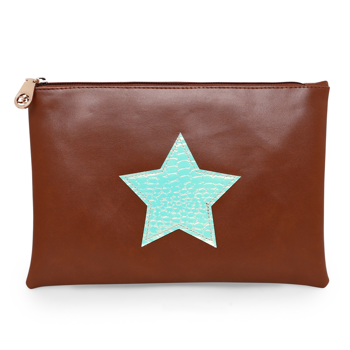ESBEDA | ESBEDA  Tan Color  Solid Star Pouch Kit For Women