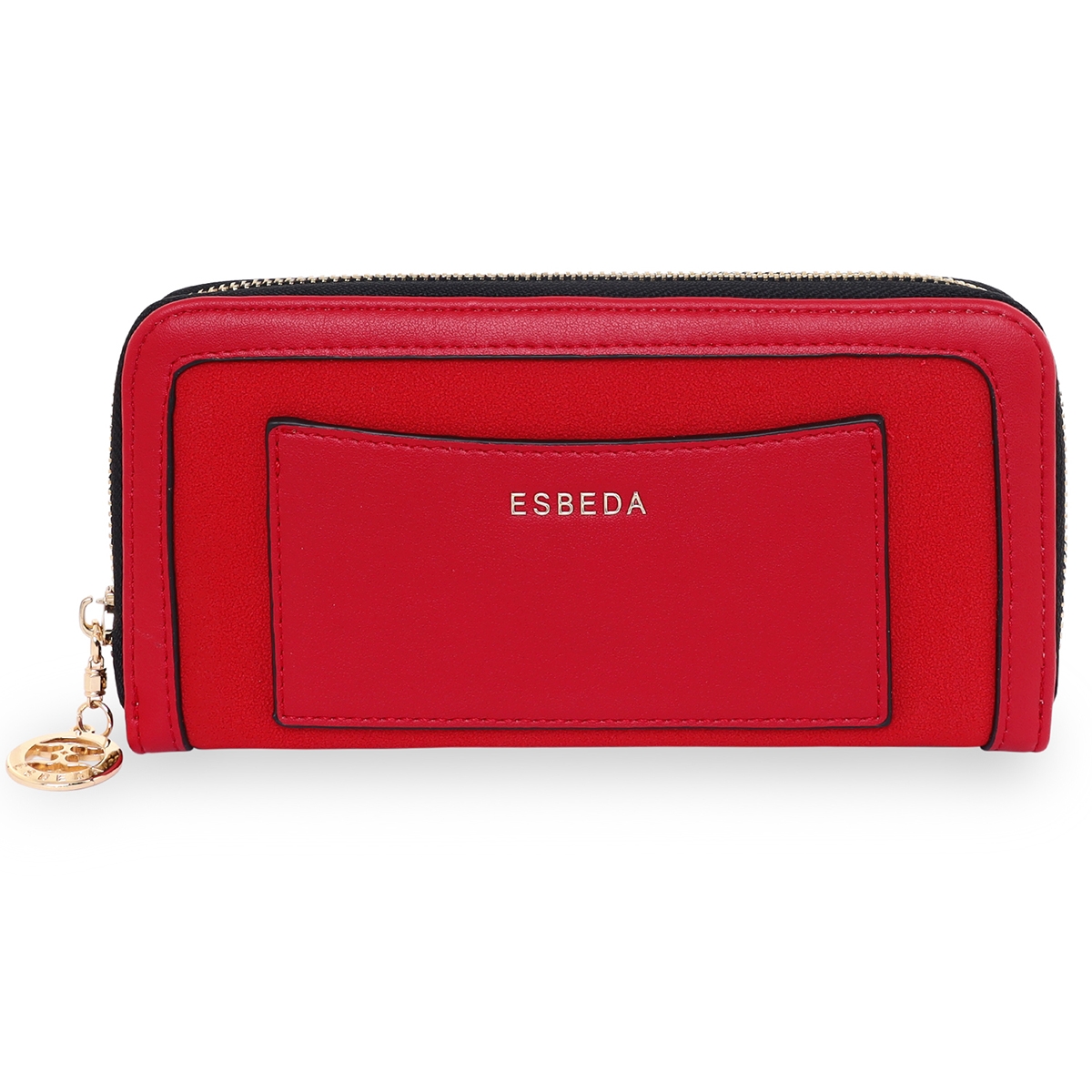 ESBEDA | ESBEDA Red Color Soft Suede Wallet For Women's- Large