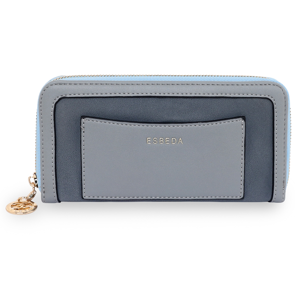 ESBEDA | ESBEDA Grey Color Soft Suede Wallet For Women's- Large