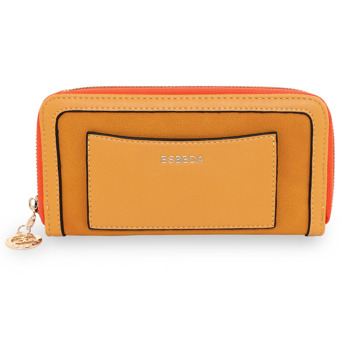 ESBEDA | ESBEDA Mustard Color Soft Suede Wallet For Women's- Large