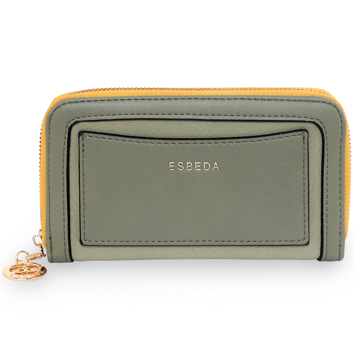 ESBEDA | ESBEDA Olive Green Color Soft Suede Wallet For Women's- Medium