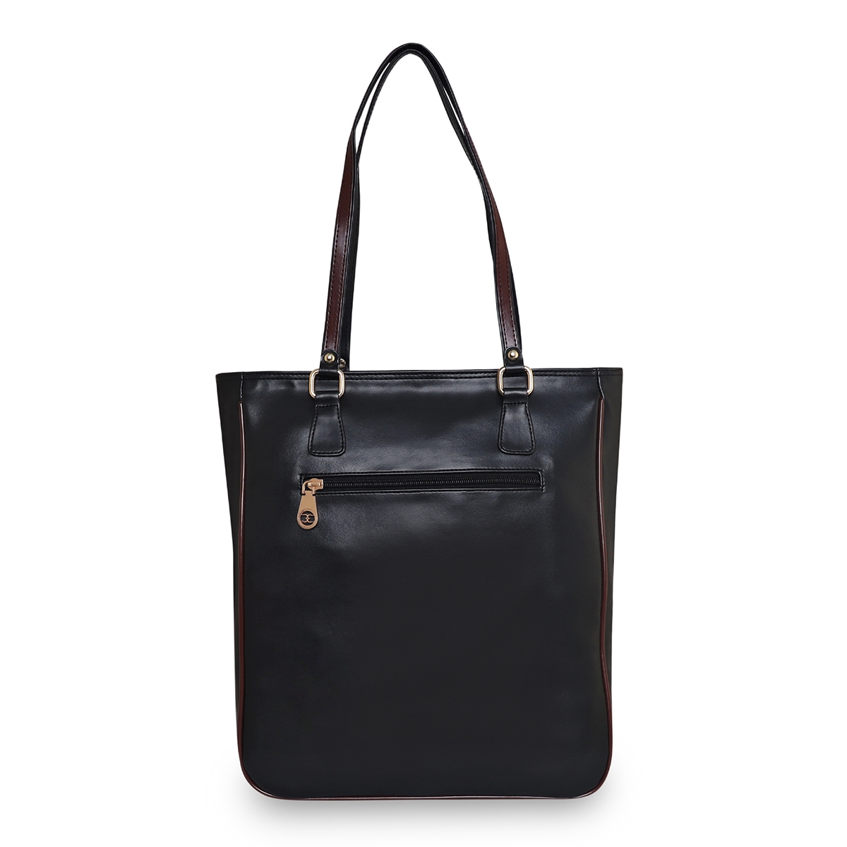 Women's Black PU Solid Handbags