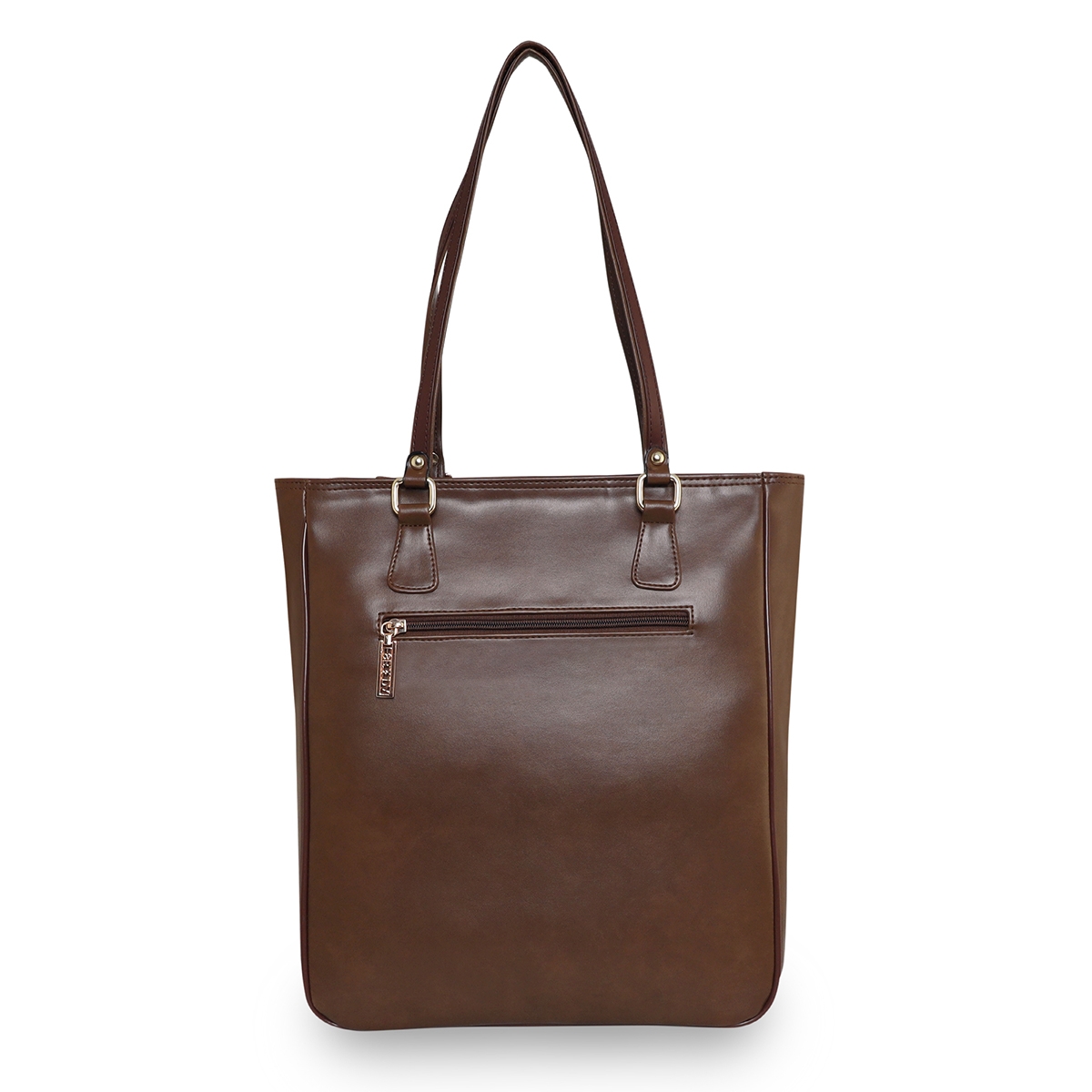 Women's Brown PU Solid Handbags