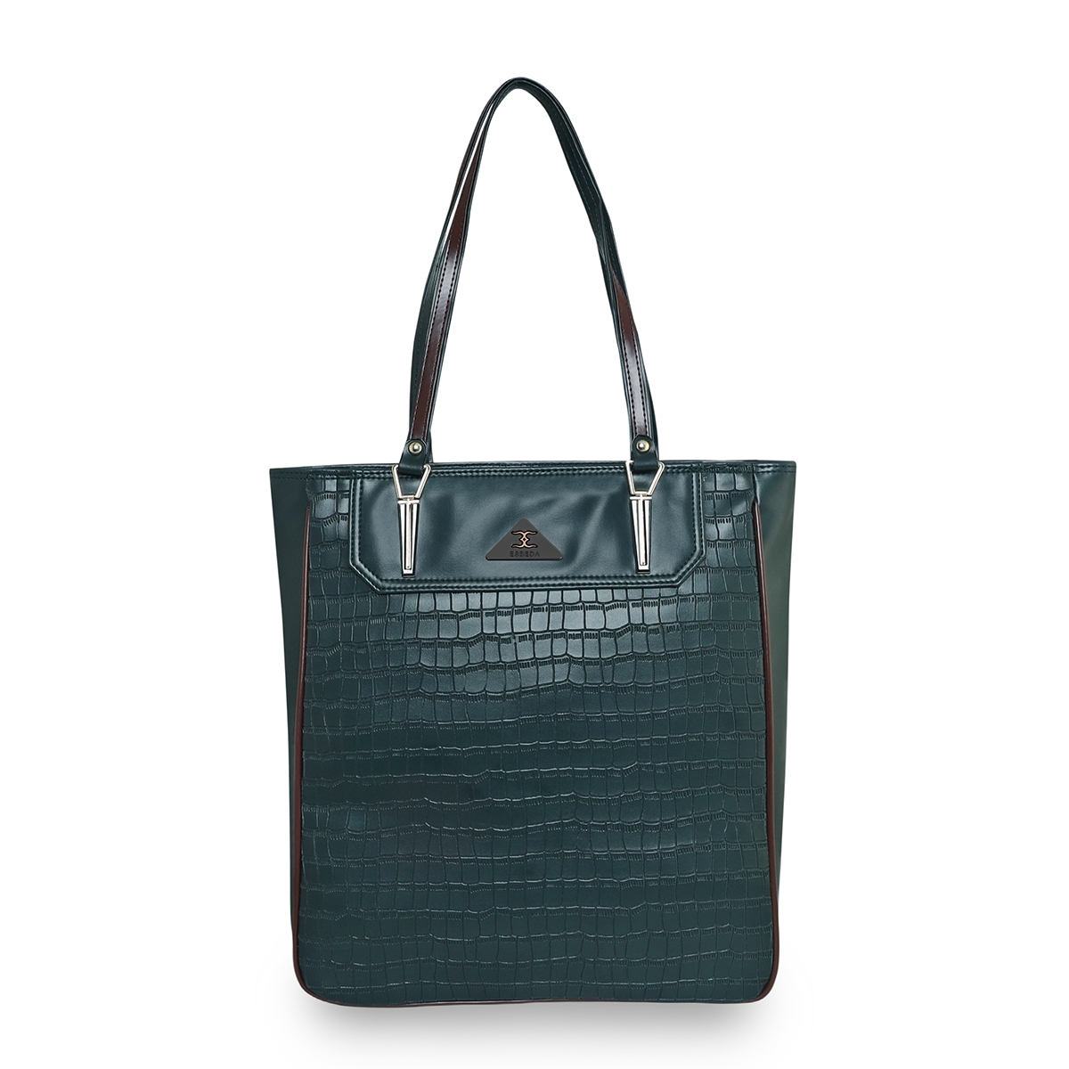 ESBEDA | ESBEDA Green Color Croco Handbag Solid Pattern  For Women