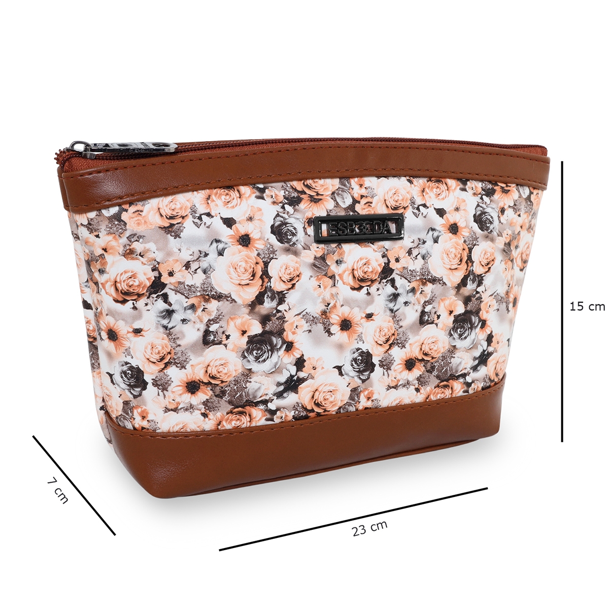ESBEDA | ESBEDA Tan Color Floral Print Pouch For Women Pack of 2 2
