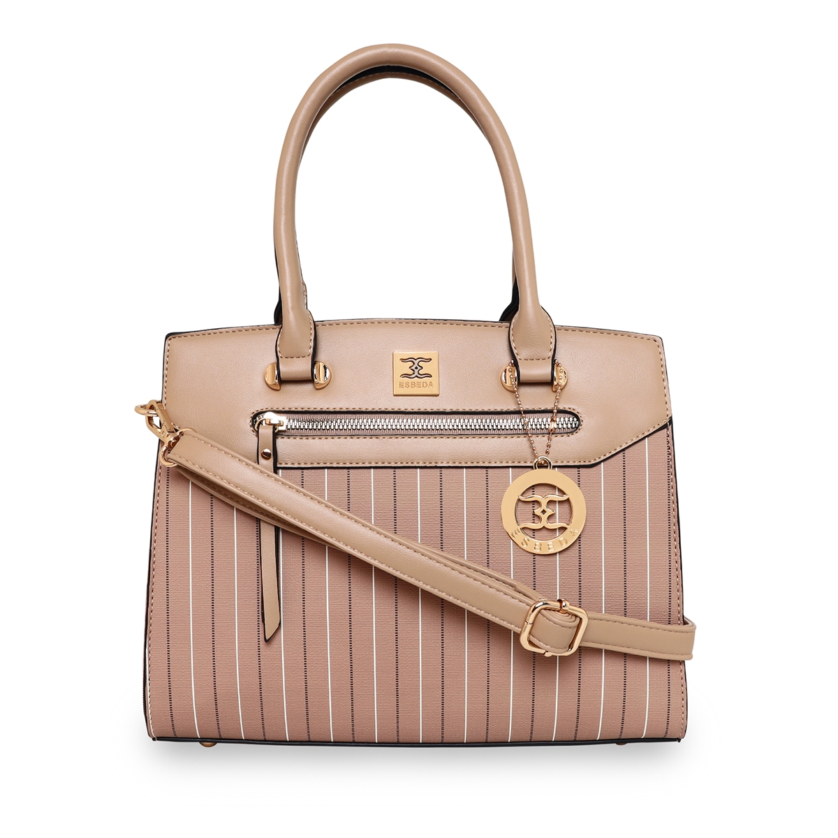 ESBEDA | ESBEDA Beige Color Solid Pattern Top Handle handbag For Women