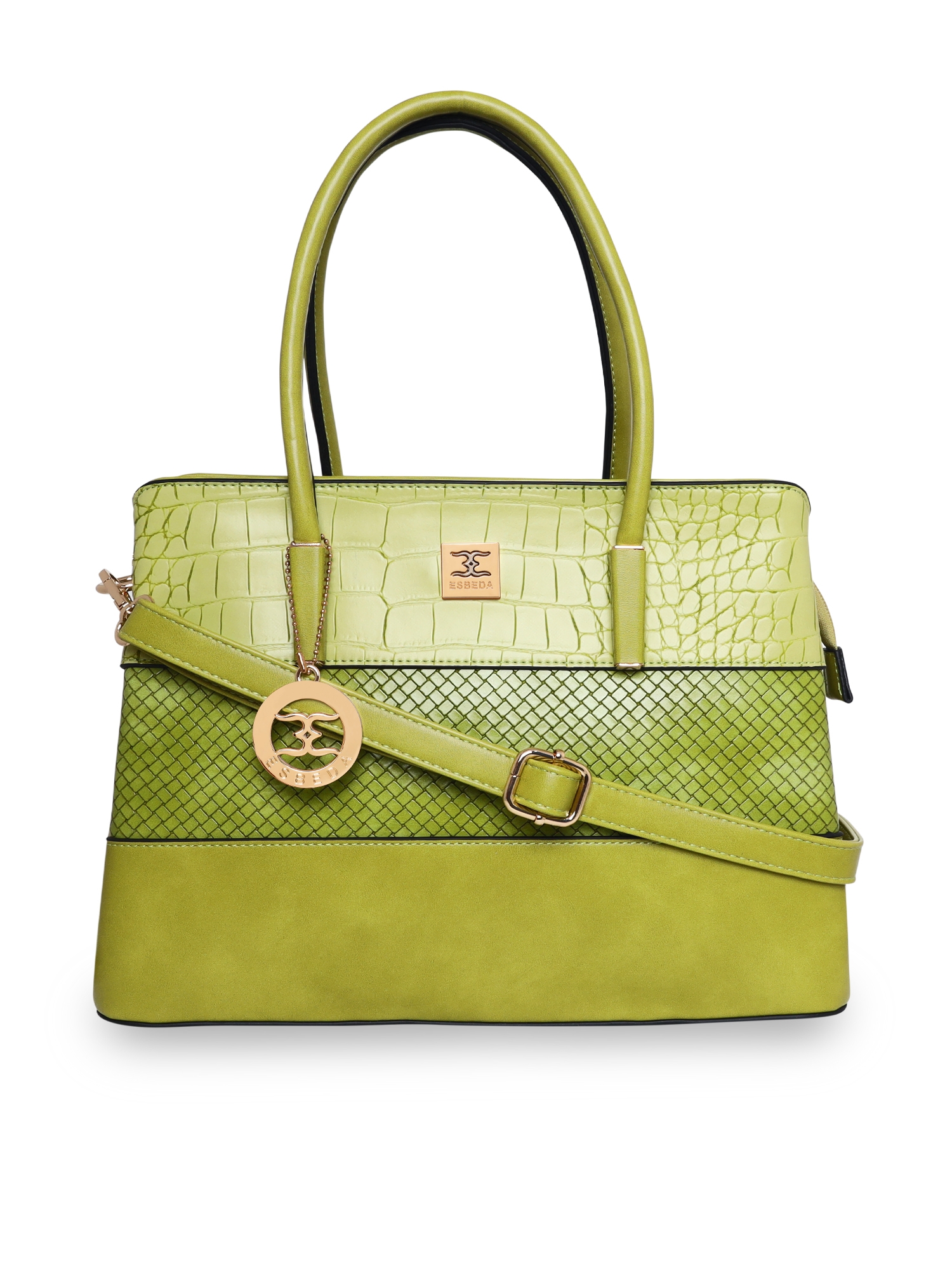 ESBEDA | ESBEDA Green Color Solid Pattern Top Handle handbag For Women