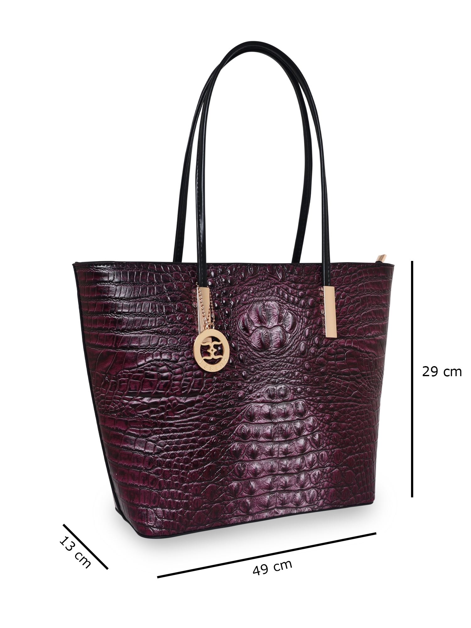 ESBEDA | ESBEDA wine Color Crocodile Pattern Printed Handbag For Women 1