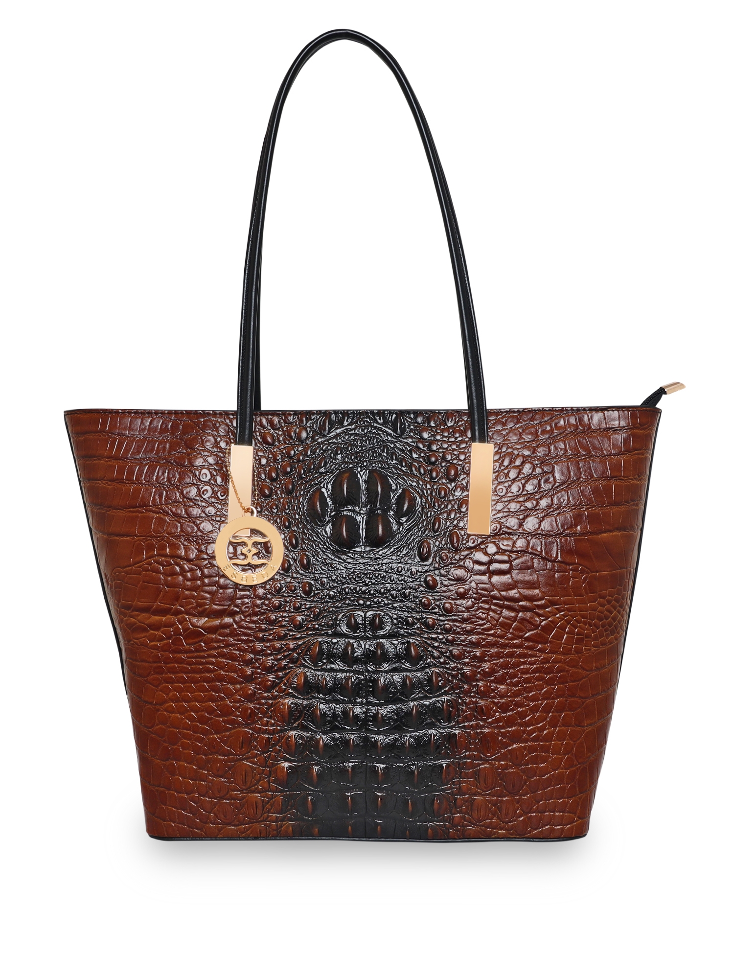ESBEDA | ESBEDA Tan Color Crocodile Pattern Printed Handbag For Women
