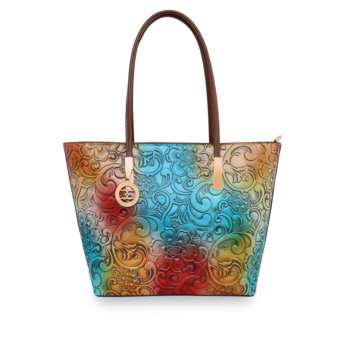 ESBEDA | ESBEDA Multi Color Floral Embossed Pattern Printed Handbag For Women