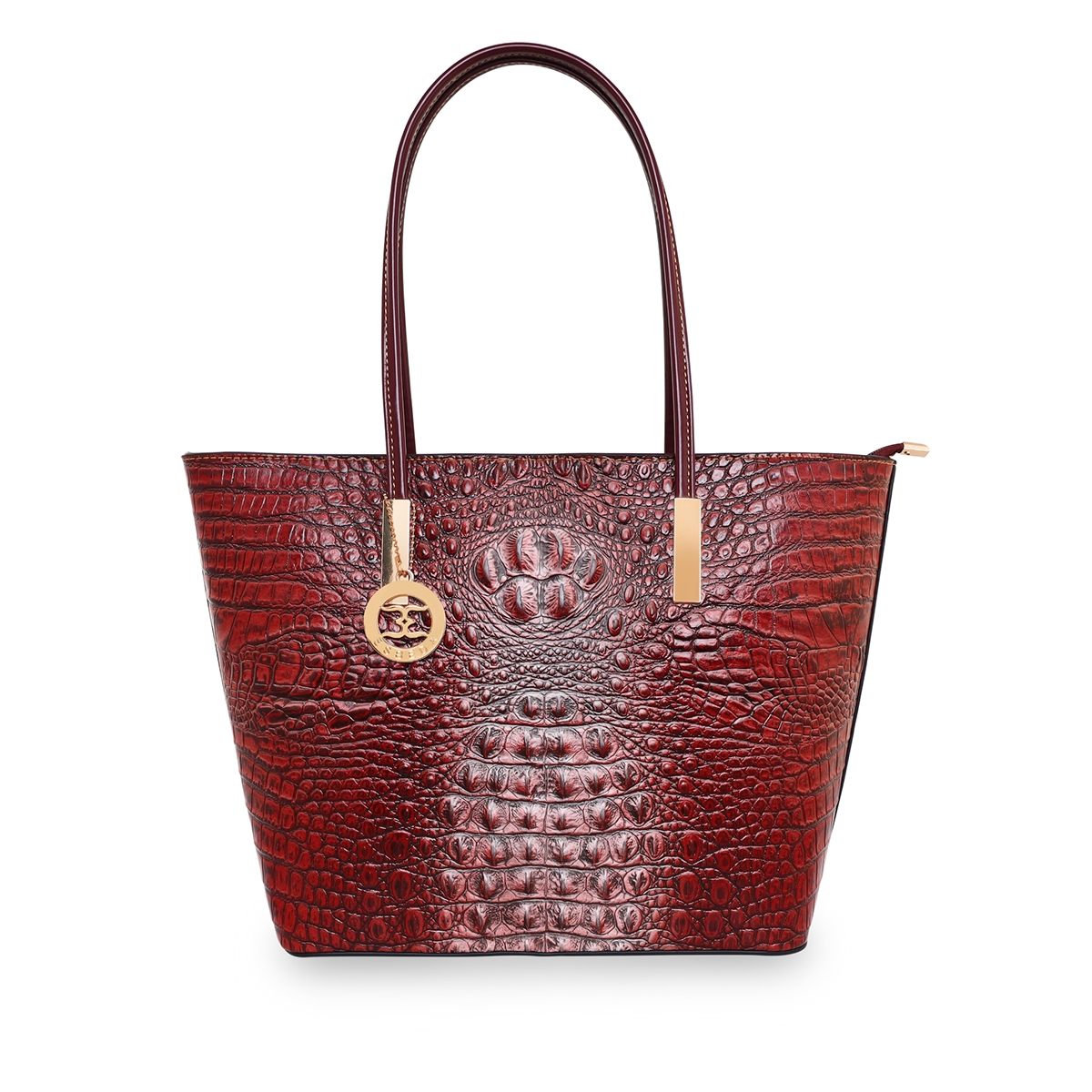 ESBEDA | ESBEDA Blood Red Color Crocodile Pattern Printed Handbag For Women