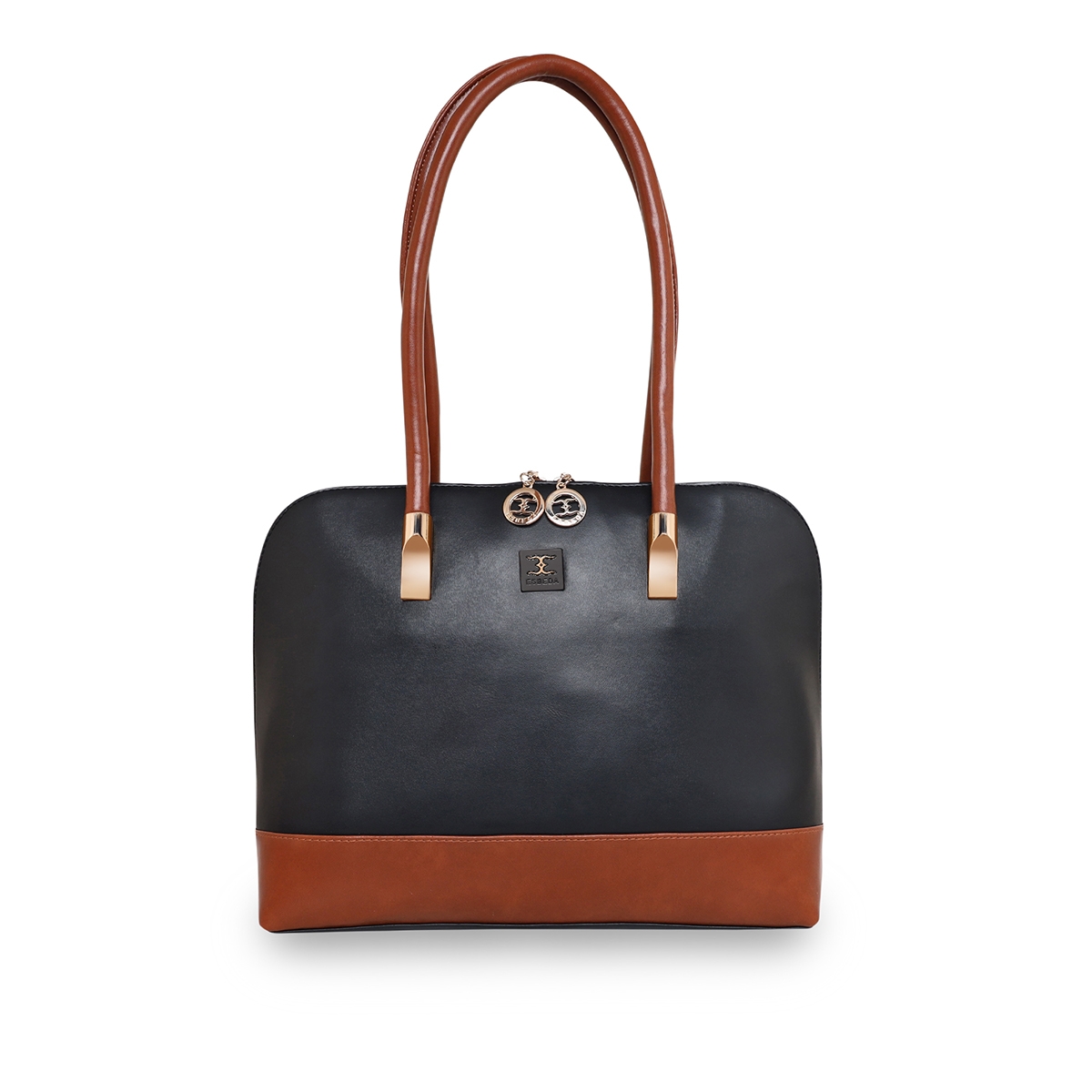 ESBEDA | ESBEDA Black Tan Color D shaped handbag For Women's