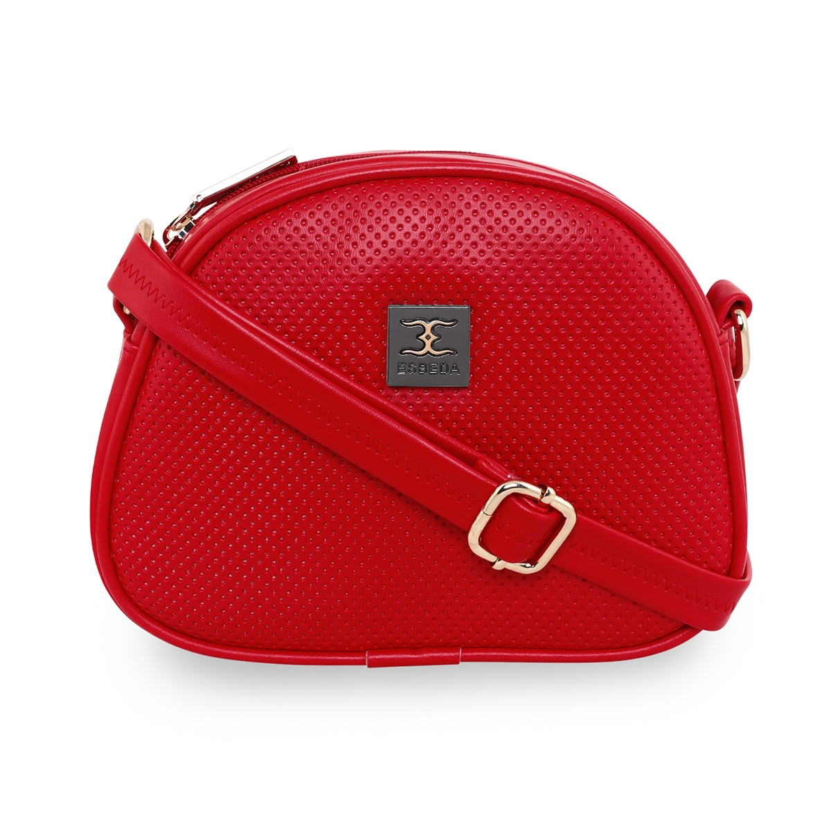 ESBEDA | ESBEDA Red Color D shape Tiny Dots Sling Bag For Womens 0