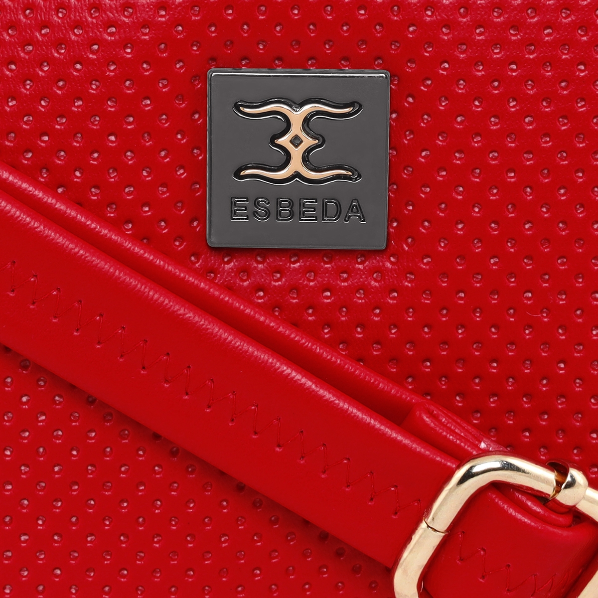 ESBEDA | ESBEDA Red Color D shape Tiny Dots Sling Bag For Womens 6