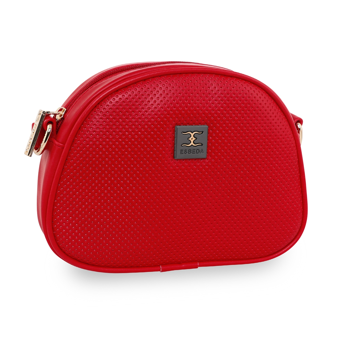 ESBEDA | ESBEDA Red Color D shape Tiny Dots Sling Bag For Womens 7