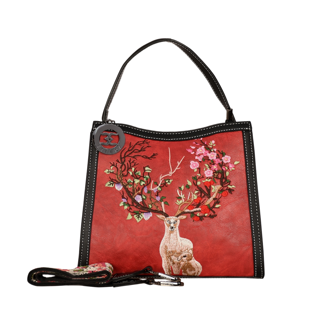ESBEDA | ESBEDA Red Color Embroidery Dear Handbag For Womens
