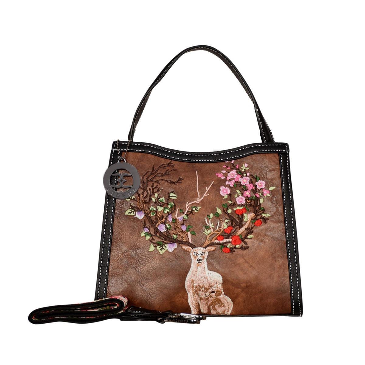 ESBEDA | ESBEDA Coffee Brown Color Embroidery Dear Handbag For Womens