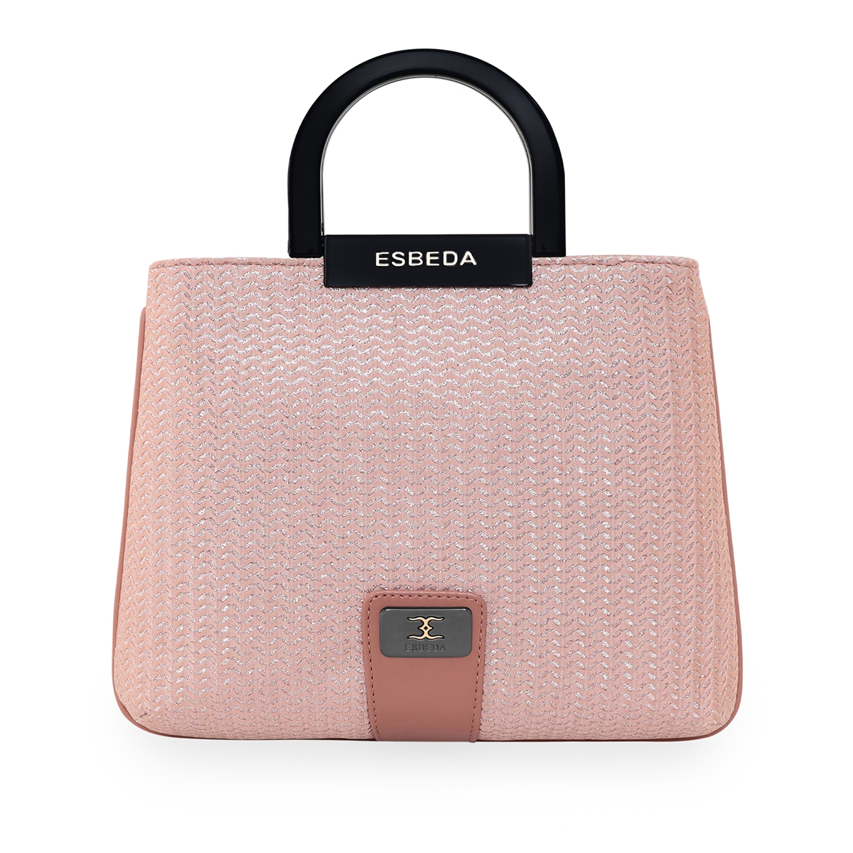 ESBEDA | ESBEDA Peach Colour Glitter Shine Handbag for Women