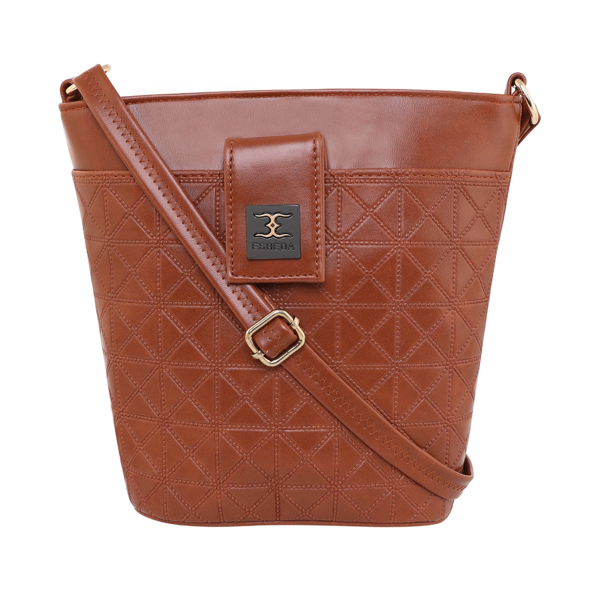 ESBEDA | ESBEDA Tan Colour Emboss Texture Sling bag for Women