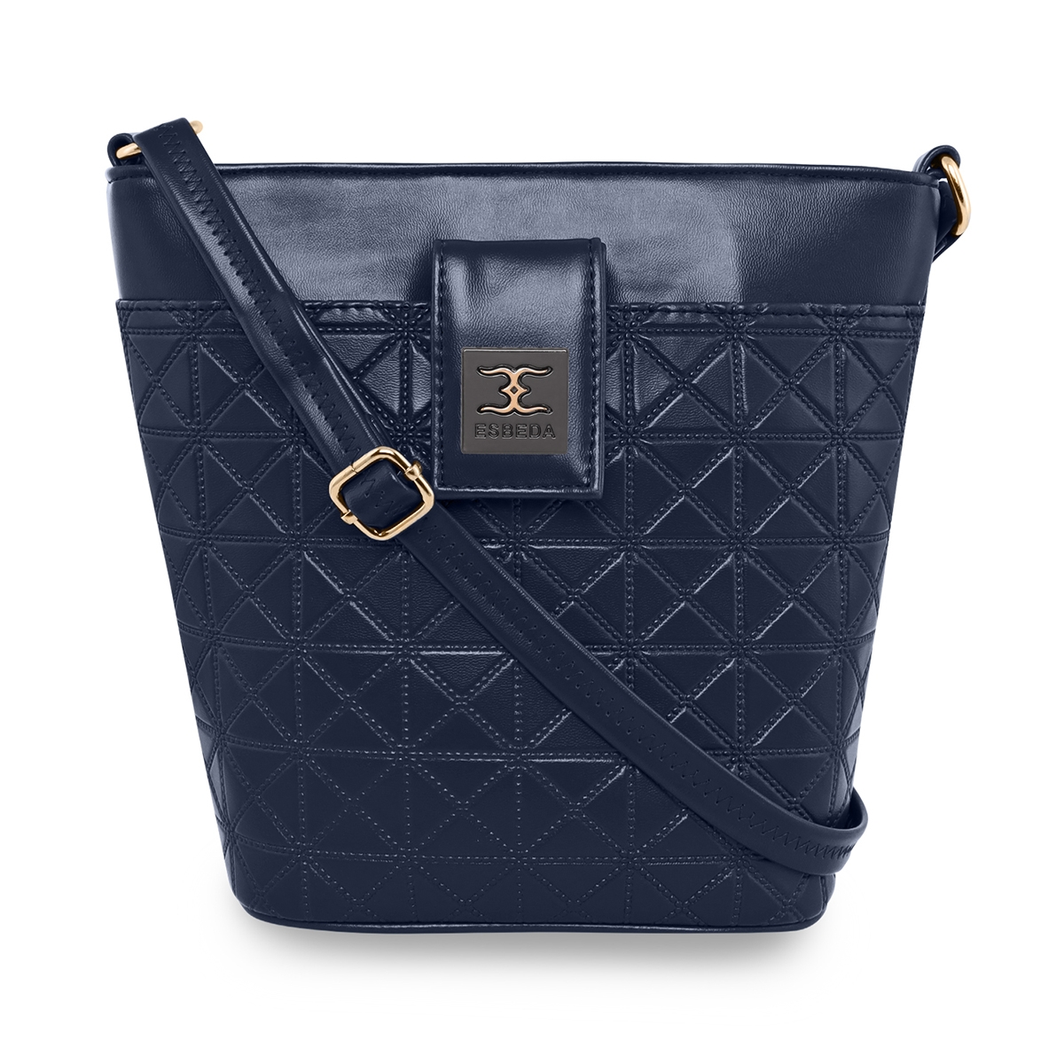 ESBEDA | ESBEDA Navy Blue Colour Emboss Texture Sling bag for Women