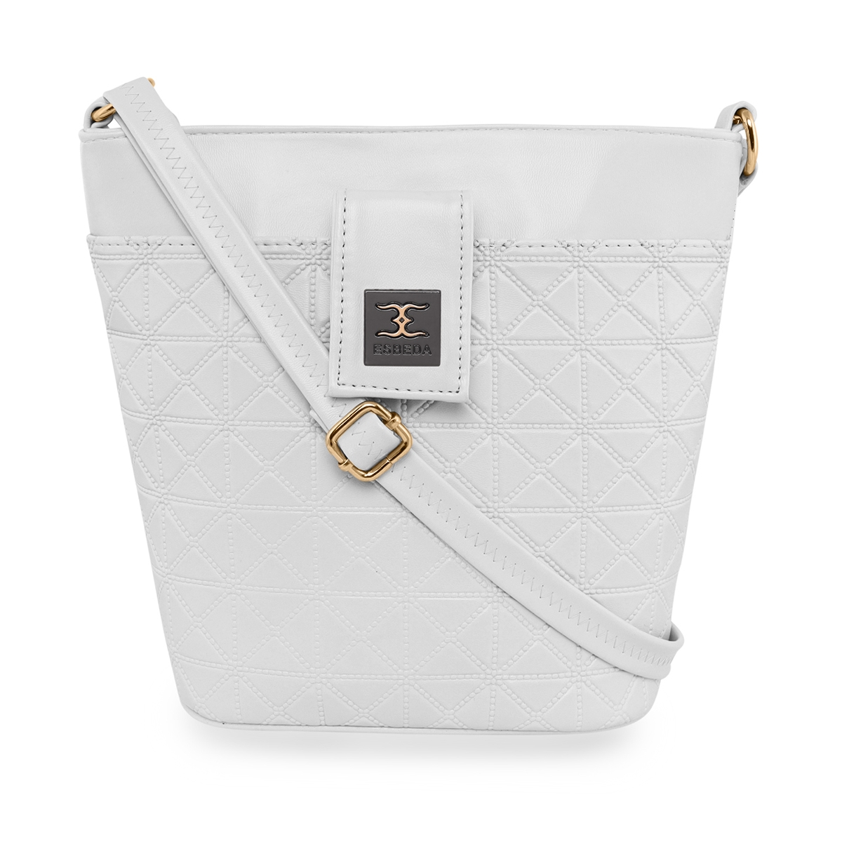 ESBEDA | ESBEDA White Colour Emboss Texture Sling bag for Women