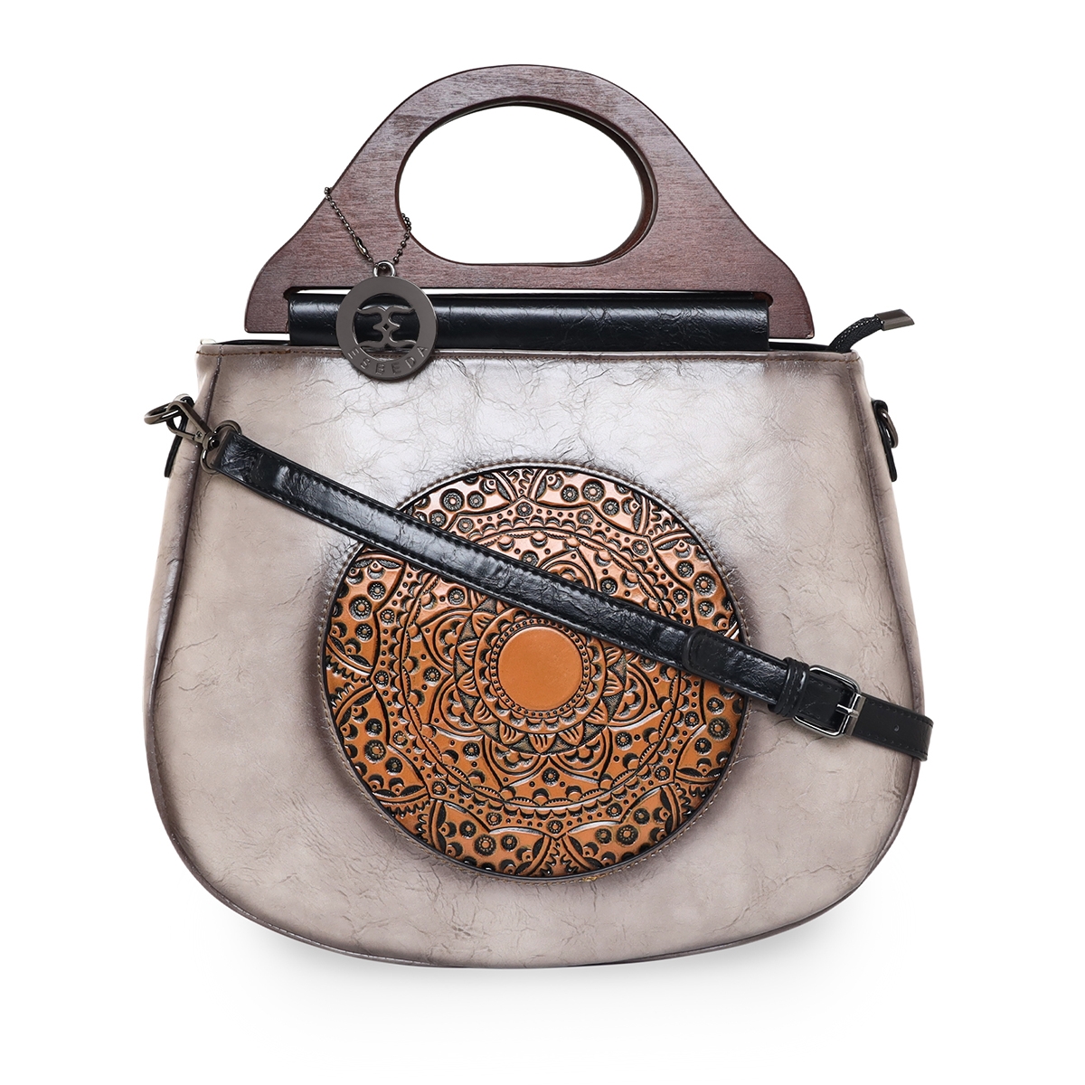 ESBEDA | ESBEDA Grey Color Floral Embroidery Pattern Handbag for Women 