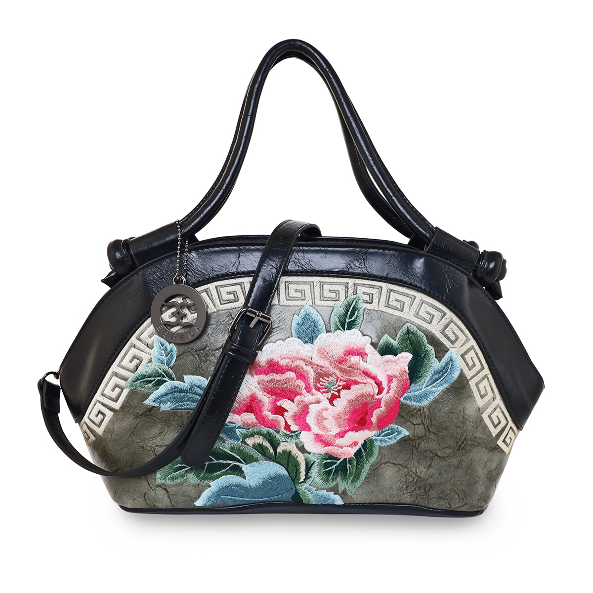 ESBEDA | ESBEDA Green Color Embroidered Pattern Floral Embroidery Handbag for Women 