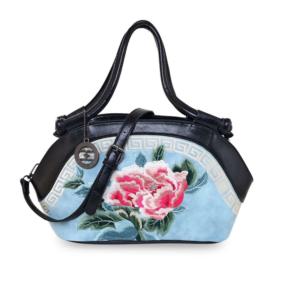 ESBEDA | ESBEDA Blue Color Embroidered Pattern Floral Embroidery Handbag for Women 
