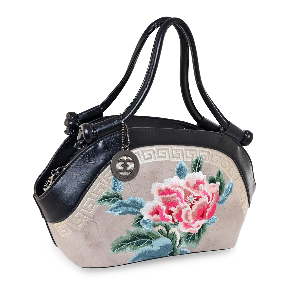 ESBEDA | ESBEDA Beige Color Embroidered Pattern Floral Embroidery Handbag for Women  7