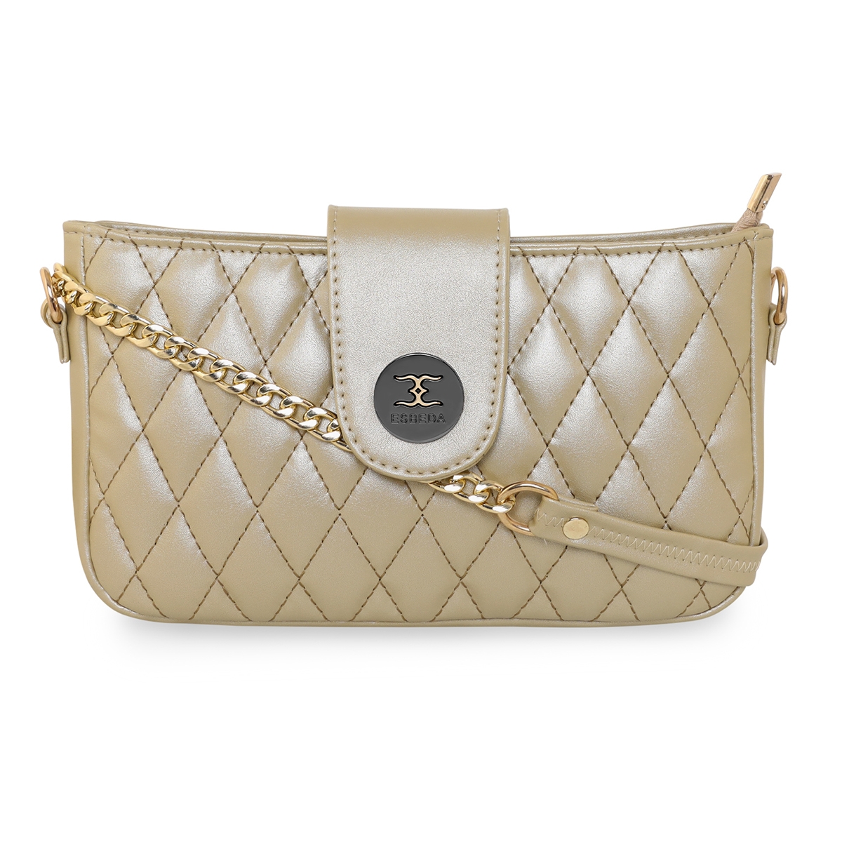 ESBEDA | ESBEDA Gold Color quilted with Chain Strap For Women