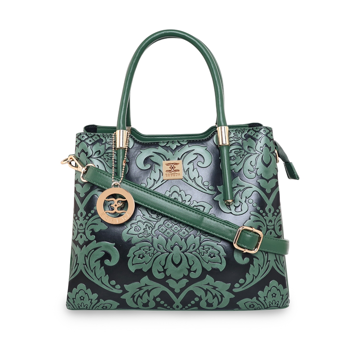 ESBEDA | ESBEDA Green Color Art Work Design Hand bag For Women