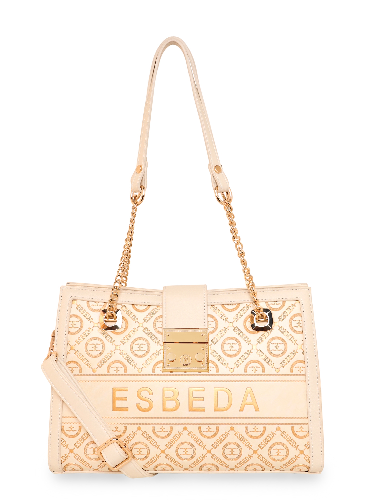 ESBEDA | ESBEDA Gold Color ESBEDA Logo Embossed Handbag For Women