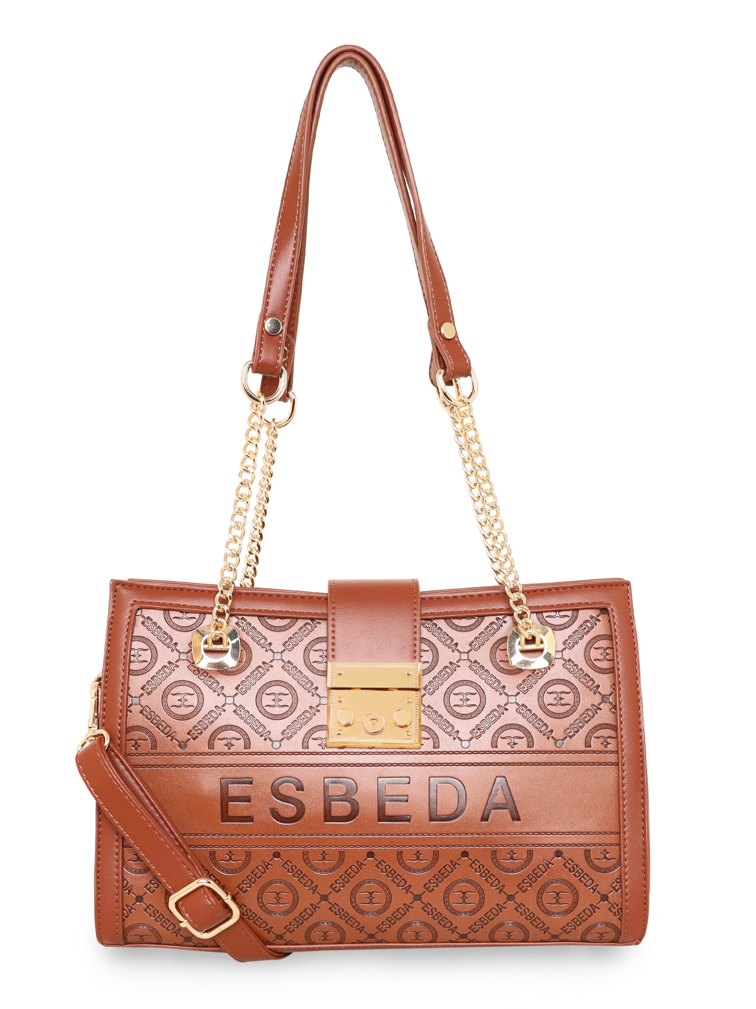ESBEDA | ESBEDA Brown Color ESBEDA Logo Embossed Handbag For Women