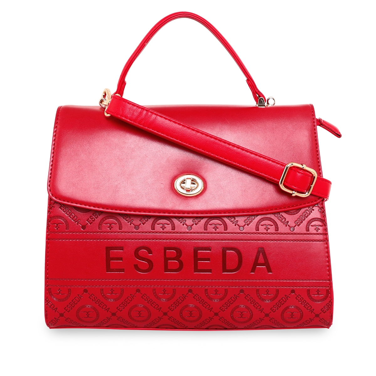 ESBEDA | ESBEDA Red Color ESBEDA Logo Embossed Handbag For Women