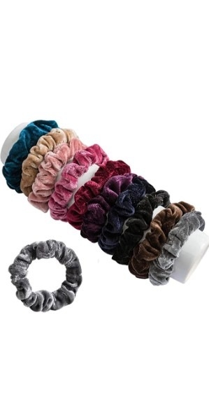 LACE IT | LACEIT Women Velvet Elastic Rubber Band Scrunchies For Women-Pack of 12(Multi color)